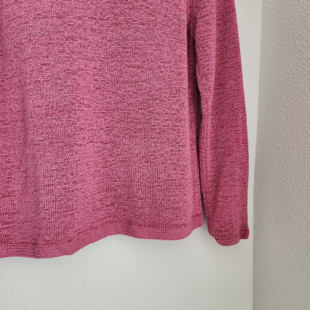 Vintage 80s 90s Pendleton Pink Open Knit Button Front Cardigan Sweater S - Picture 7 of 8